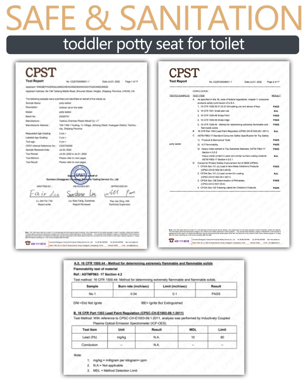 Potty Training Toilet Seat with Step Stool Ladder,Potty Training Toilet for Boys Girls-Comfortable Safe Potty Seat Potty Chair with Anti-Slip Pads Ladder,Splash Guard and Safety Handles (Gray)